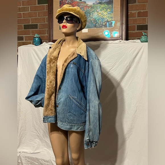 XXL Vintage Rough Round The Edges Faded Maverick Trucker Jacket - Picture 14 of 14